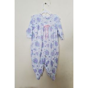 Vintage baby girl cottage core floral onesie